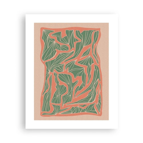 Poster - Lupta dintre coral și verde - 40x50 cm