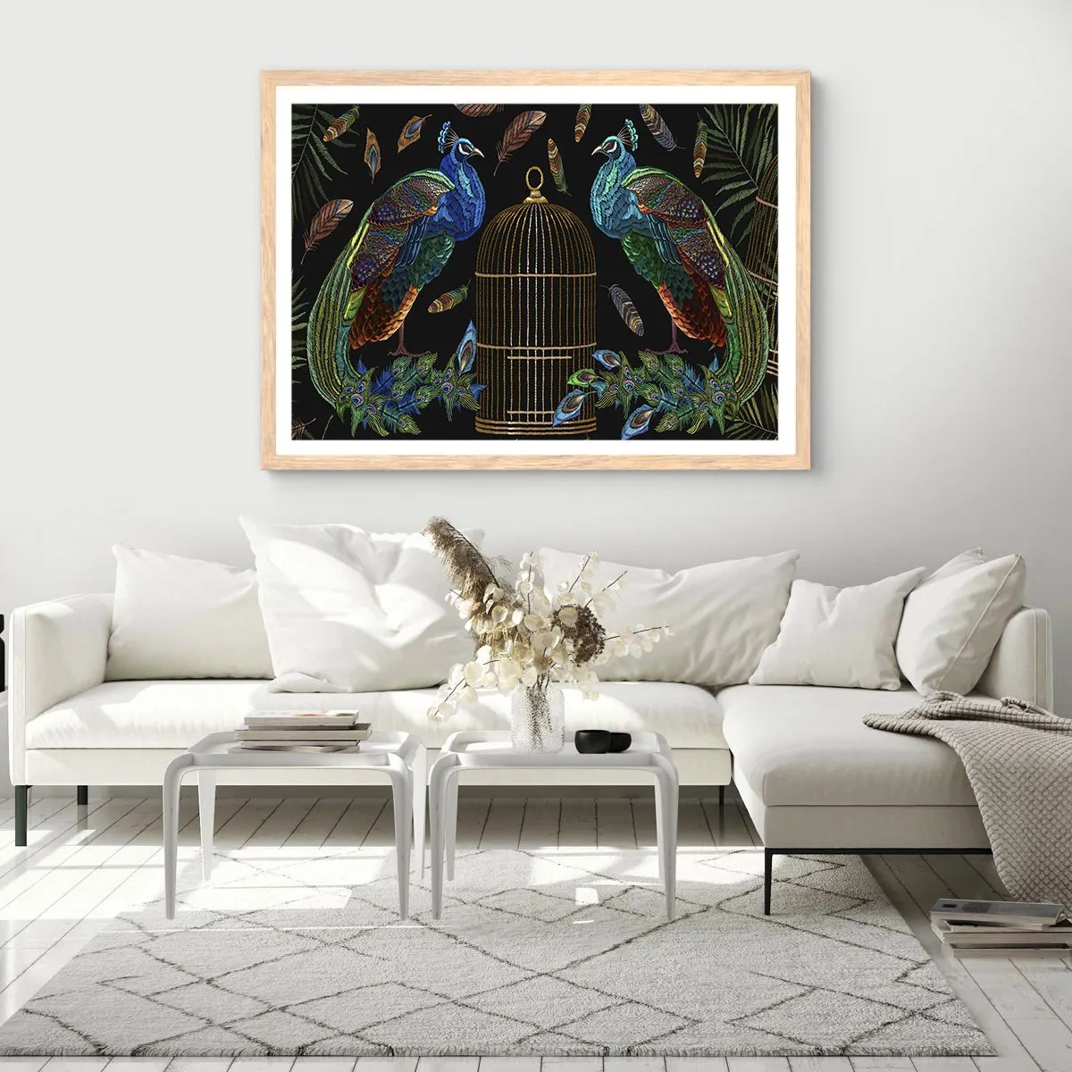 Poster în ramă de stejar deschis - În veșmânt regal - 100x70 cm