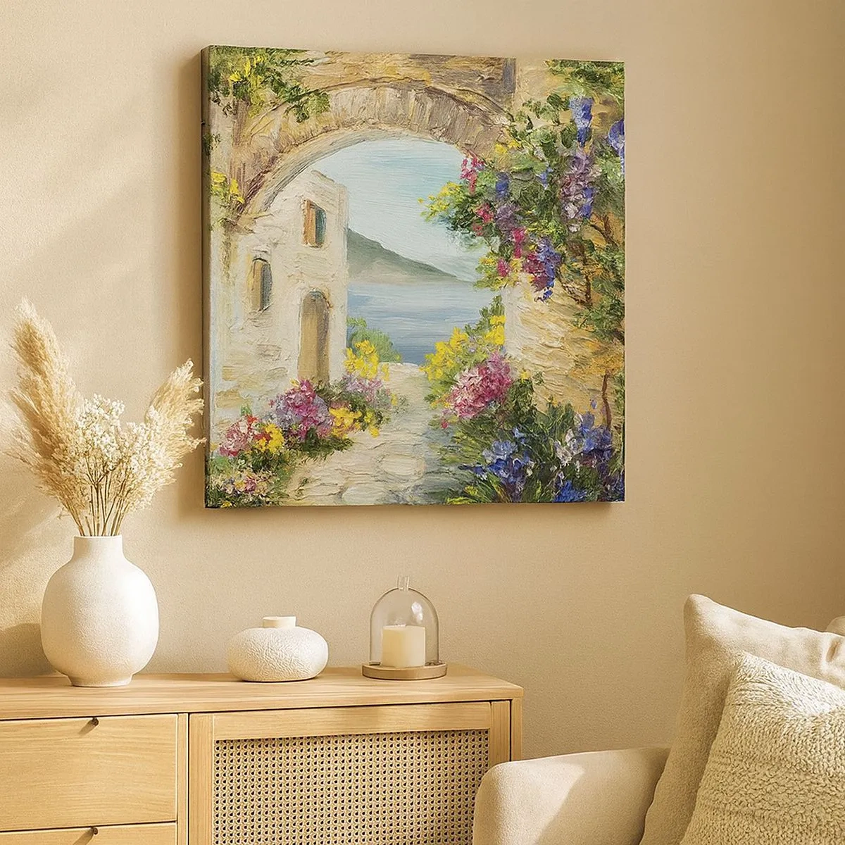 Tablou pe pânză - Farmecul peisajului de coastă - 30x30 cm