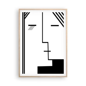 Poster în ramă de stejar deschis - Doar un sărut - 70x100 cm
