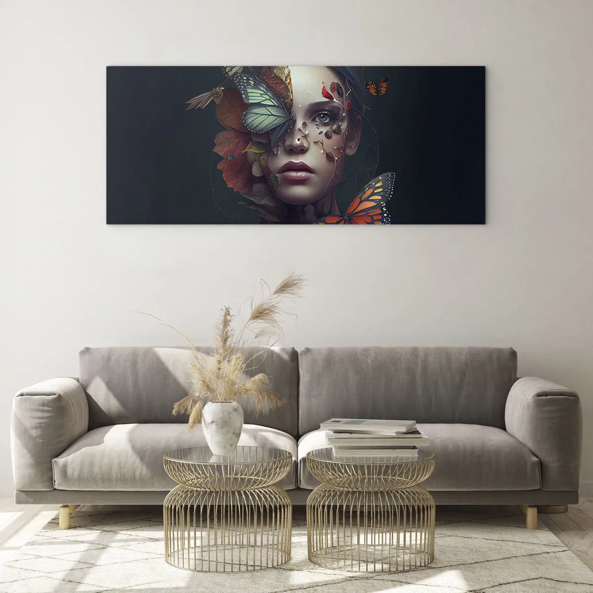 Tablou pe sticlă - Transformare minunată - 100x40 cm