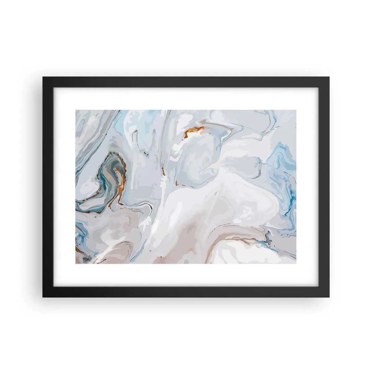 Poster în ramă neagră - Albul ridicat - 40x30 cm