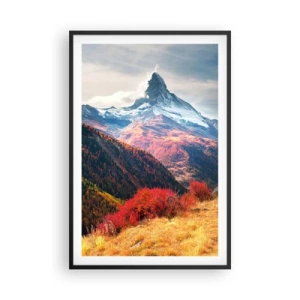 Poster în ramă neagră - Toamnă alpină - 61x91 cm