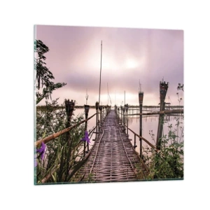 Tablou pe sticlă - Pacea și liniștea Asiei - 70x70 cm