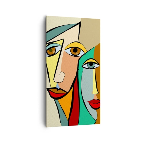 Tablou pe pânză - Cuplu cubist - 55x100 cm