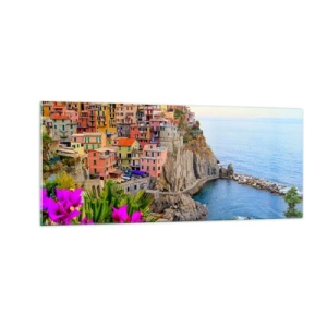 Tablou pe sticlă - Un oraș care râde - 100x40 cm