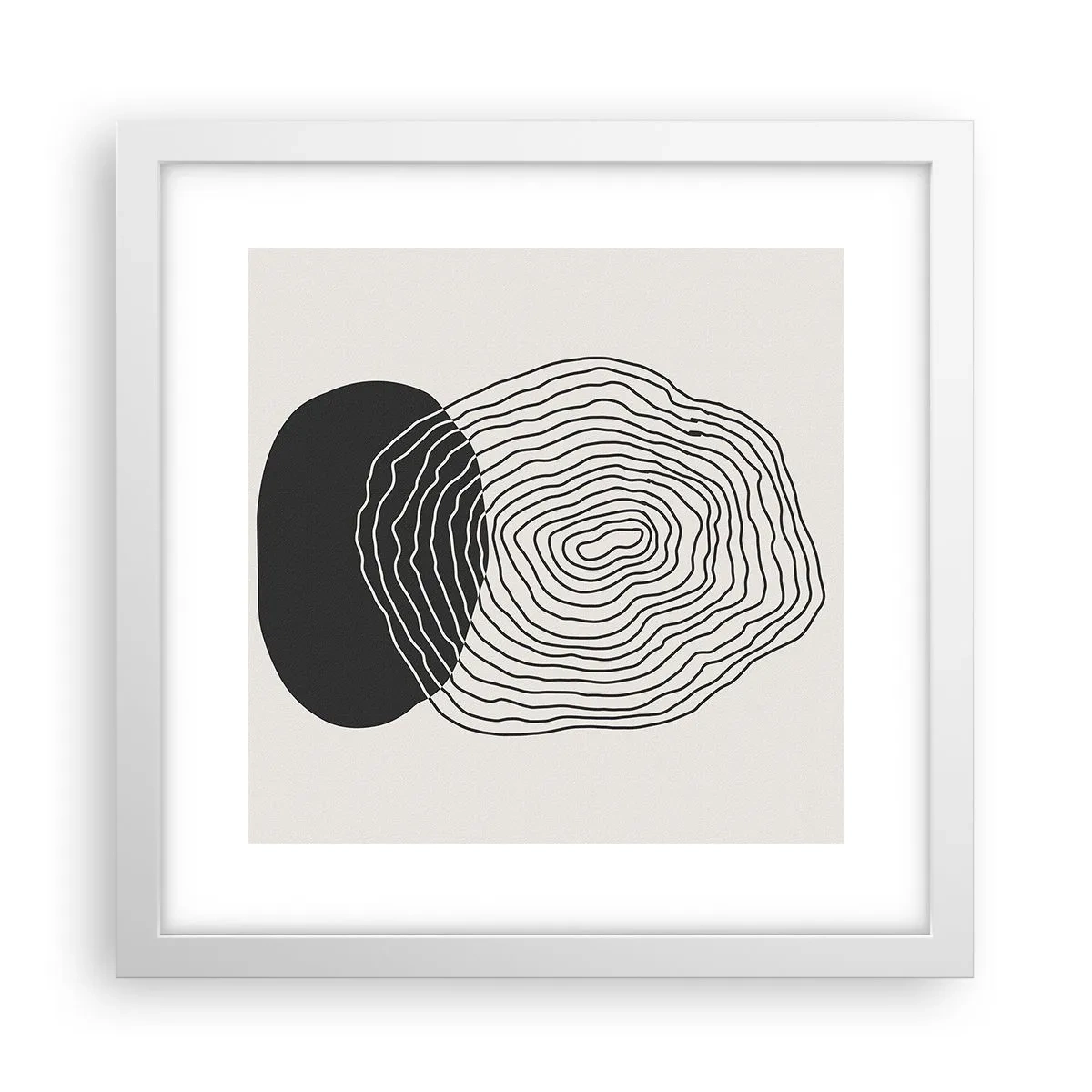 Poster în ramă albă - Persistență și vibrațiile - 30x30 cm