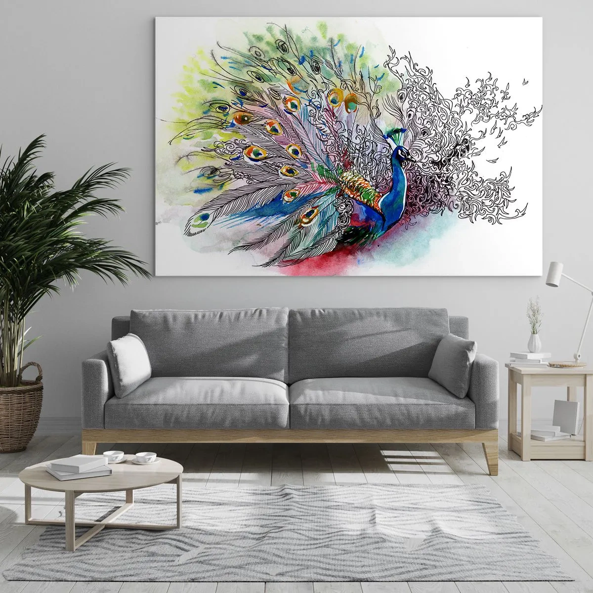 Tablou pe sticlă - Cu mândrie împotriva griului  - 120x80 cm