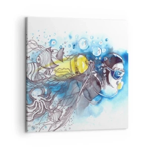 Tablou pe pânză - Marele albastru - 50x50 cm