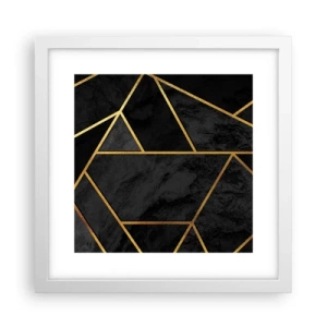 Poster în ramă albă - Întuneric și lumină - 30x30 cm