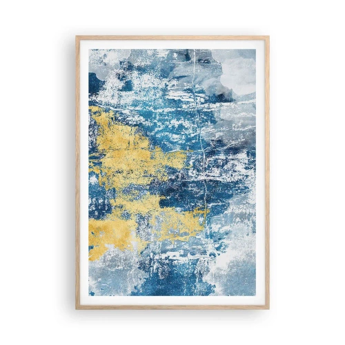 Poster în ramă de stejar deschis - Abstracție de vreme - 70x100 cm