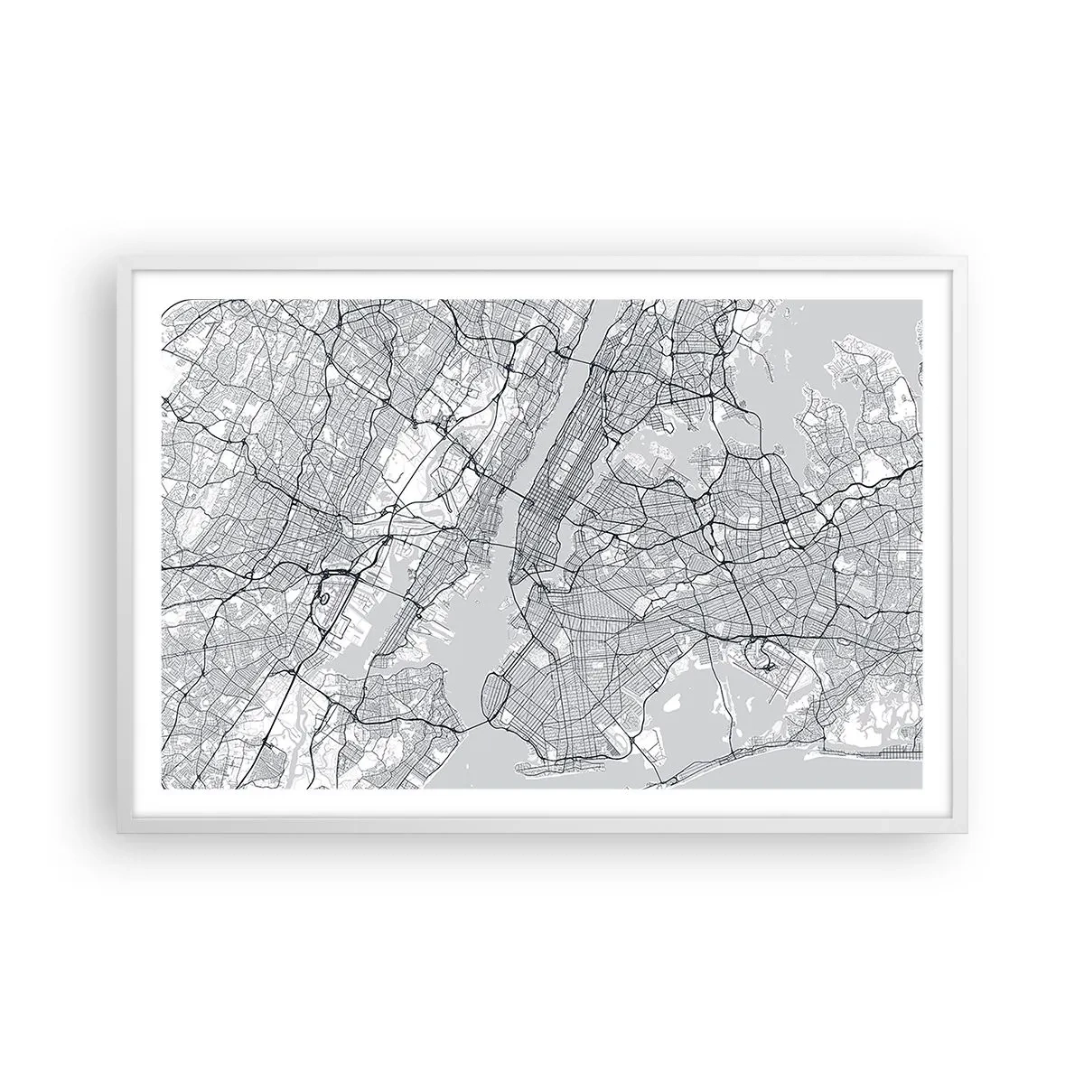 Poster în ramă albă - Anatomia unei metropole - 91x61 cm
