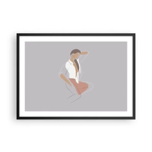 Poster în ramă neagră - Schiță de farmec - 70x50 cm