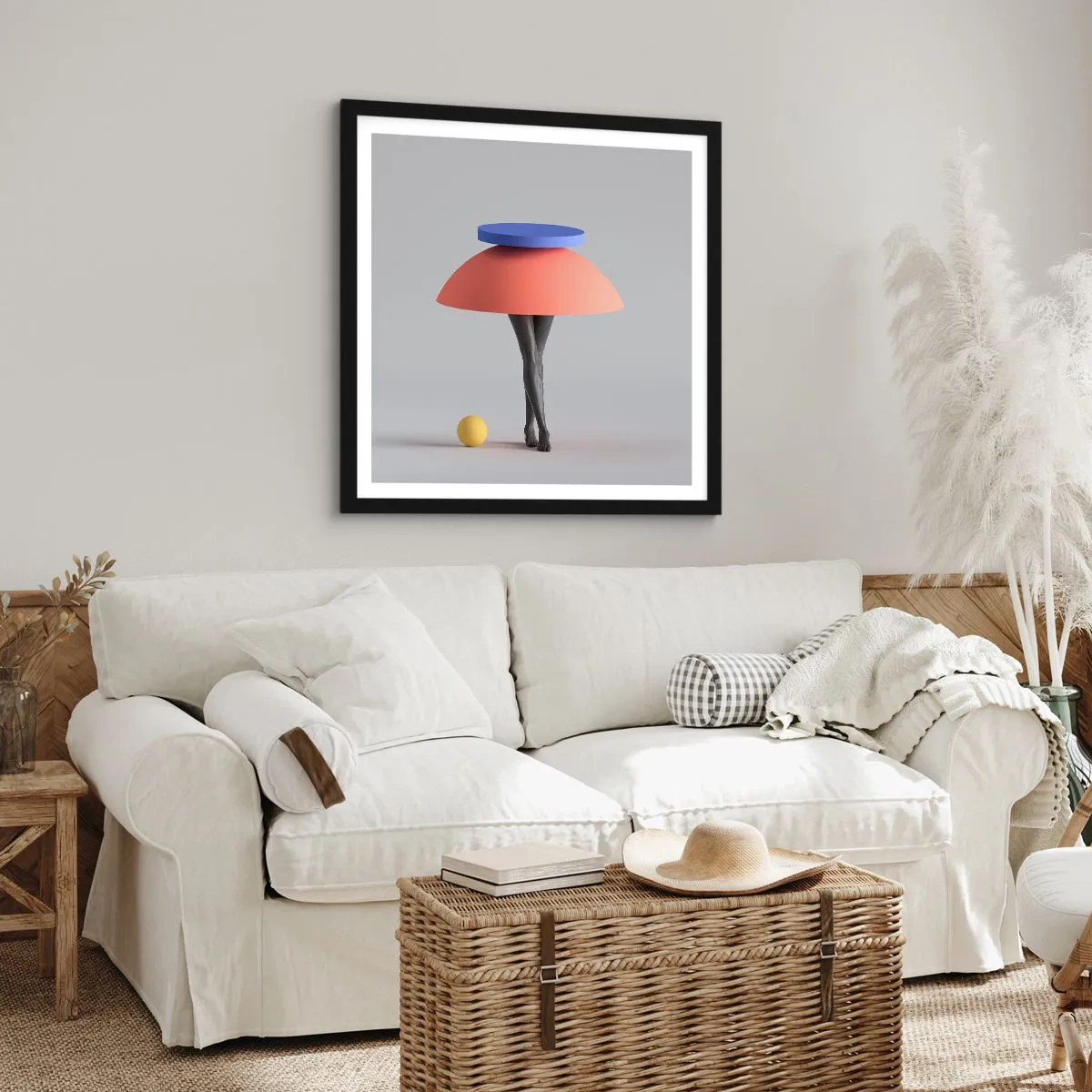 Poster în ramă neagră - Compoziție suprarealistă - 40x40 cm