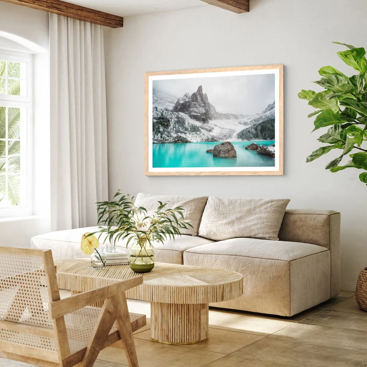 Poster în ramă de stejar deschis - De veghe - 50x40 cm