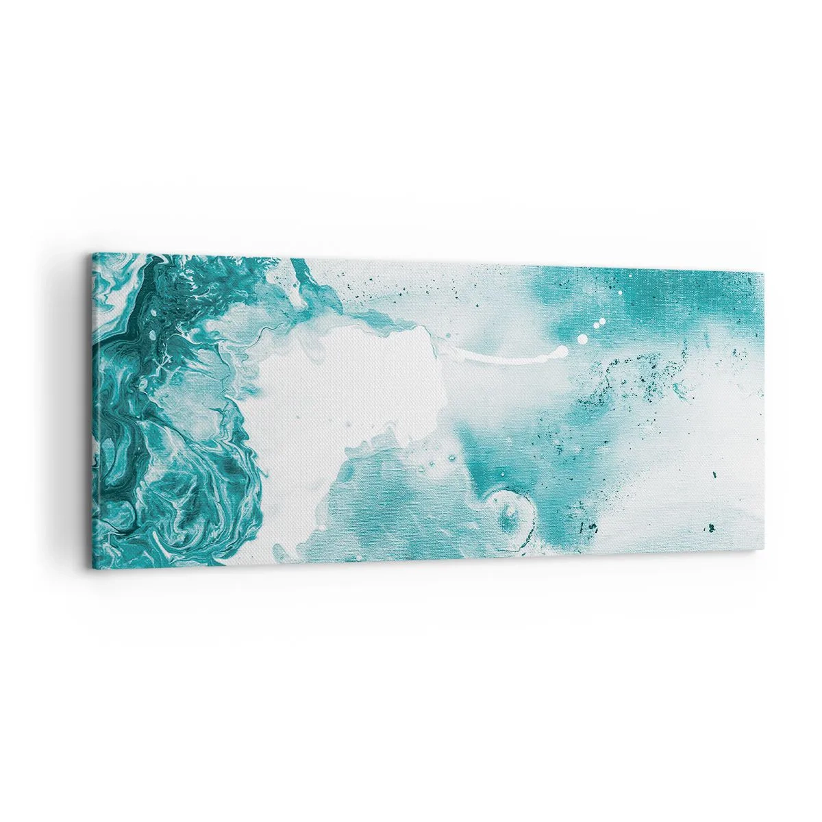 Tablou pe pânză - Câmpii inundabile de albastru - 100x40 cm
