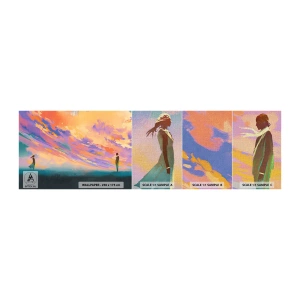 Mostră tapet Premium Canvas - Puterea de atracție - Abstracția, Femeie și Bărbat, Bucată - 100x30 cm