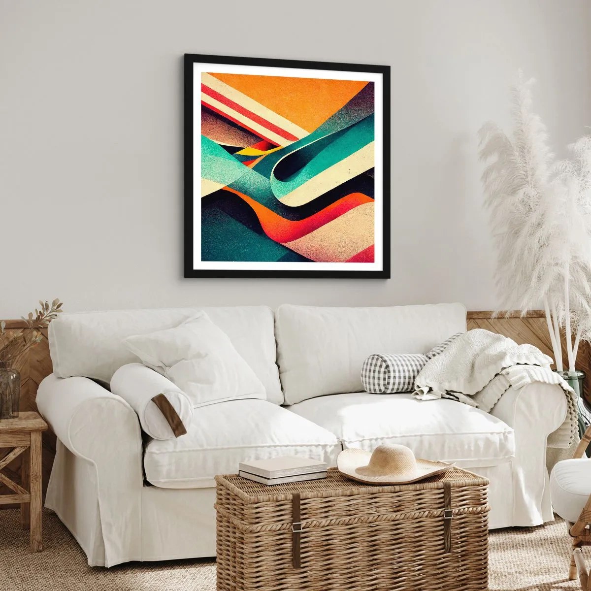 Poster în ramă neagră - Compoziție intensă - 60x60 cm