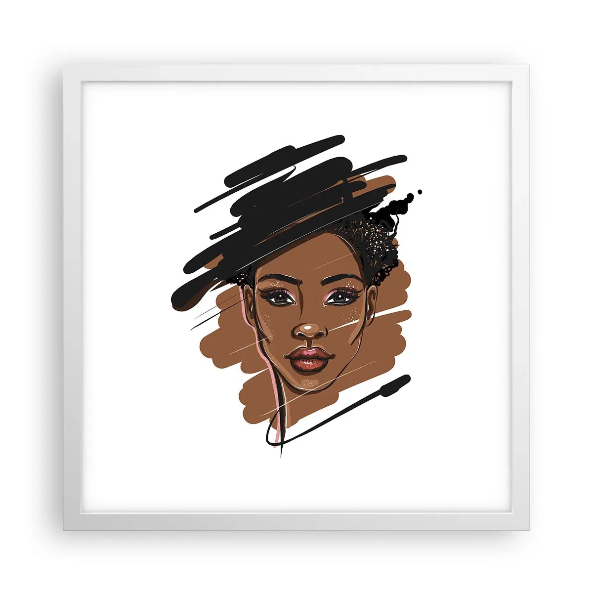 Poster în ramă albă - Dulce ca ciocolata - 40x40 cm