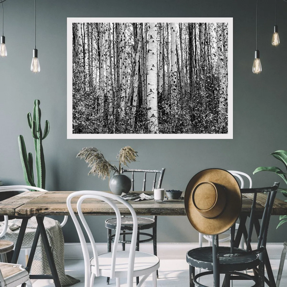 Poster - Coloane de mesteacăn - 100x70 cm