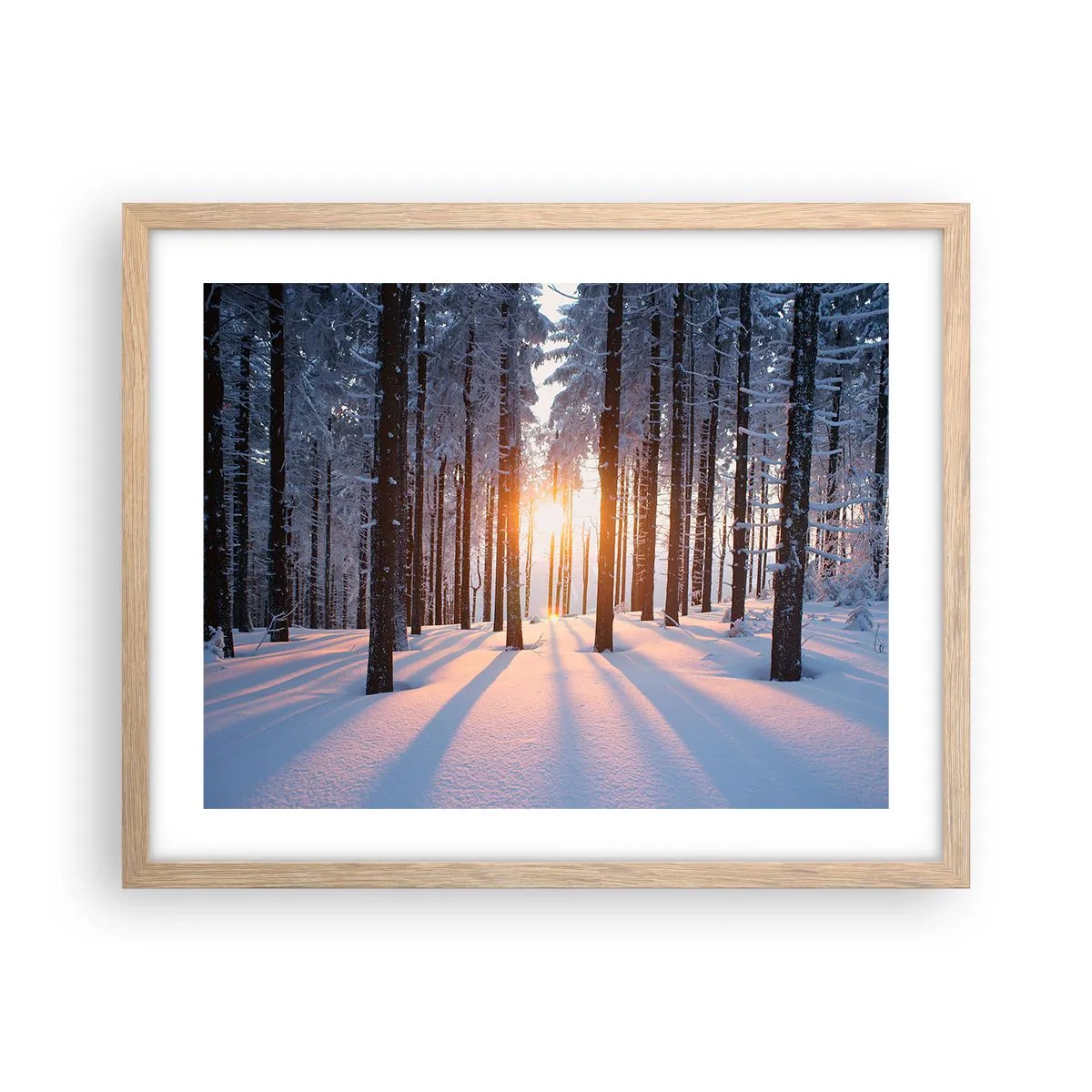 Poster în ramă de stejar deschis - În mod clar în alb și negru - 50x40 cm