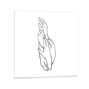 Tablou pe sticlă - Atingere bună - 30x30 cm