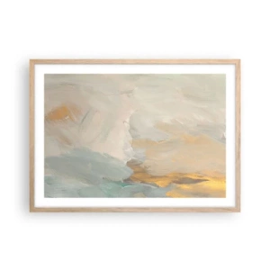 Poster în ramă de stejar deschis - Abstracție - lumea blândeții - 70x50 cm