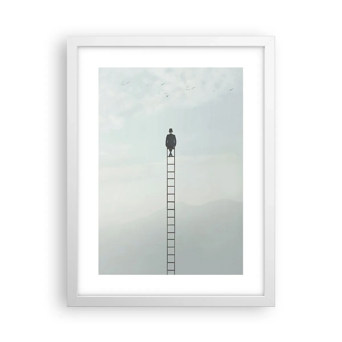 Poster în ramă albă - Fii deasupra - 30x40 cm