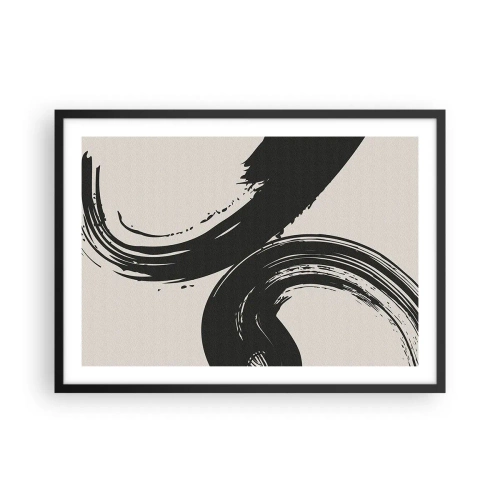 Poster în ramă neagră - Tare și circular - 70x50 cm