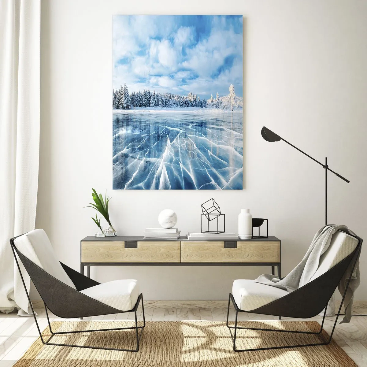 Tablou pe sticlă - O priveliște orbitoare și cristalină - 70x100 cm