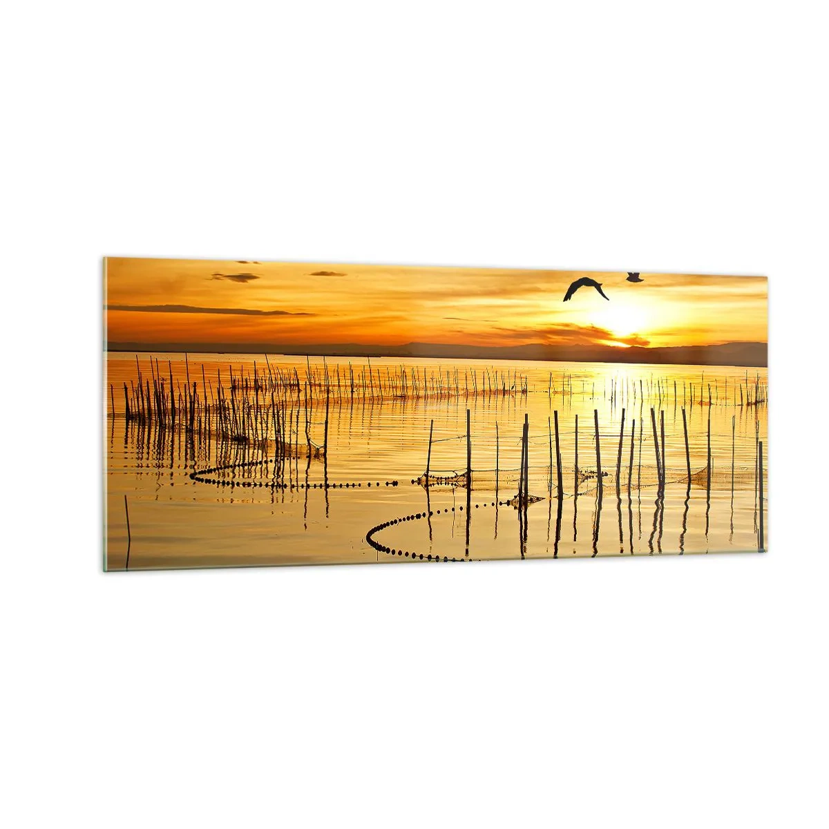 Tablou pe sticlă - În zona pescuitului - 100x40 cm