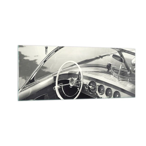 Tablou pe sticlă - E timpul pentru cei bogați - 100x40 cm