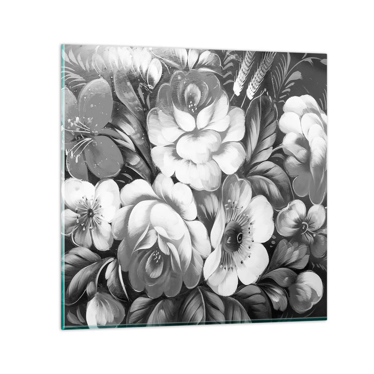 Tablou pe sticlă - Frumoase chiar și în gri - 60x60 cm