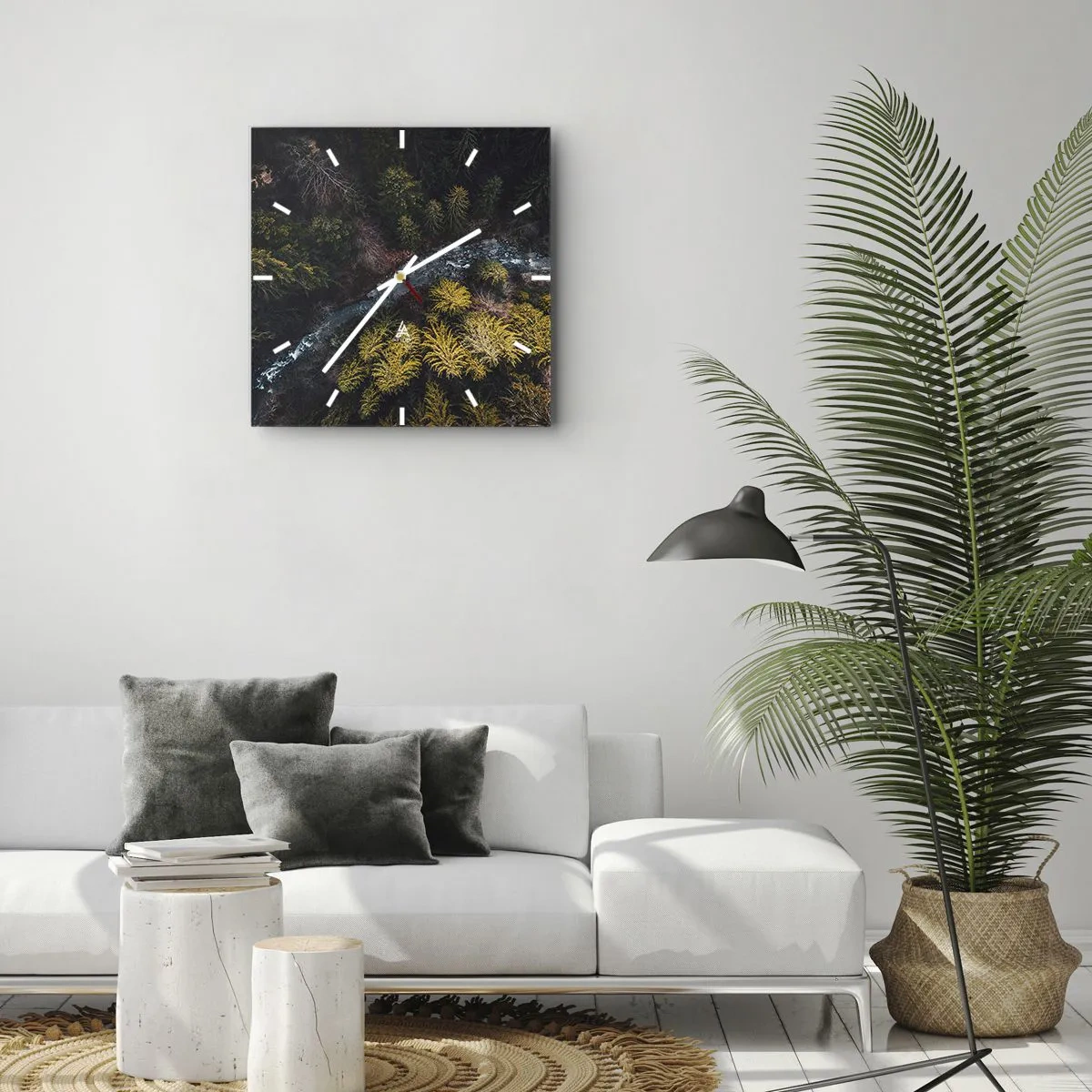 Ceas de perete - Ceas pe sticlă - Rapid și mai rapid - 40x40 cm