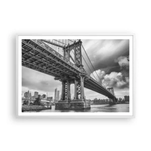 Poster în ramă albă - Spre inima orașului - 100x70 cm