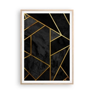 Poster în ramă de stejar deschis - Întuneric și lumină - 70x100 cm