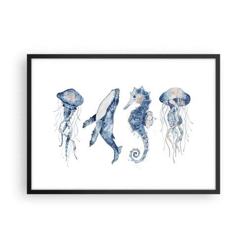 Poster în ramă neagră - Fauna marină sălbatică - 70x50 cm