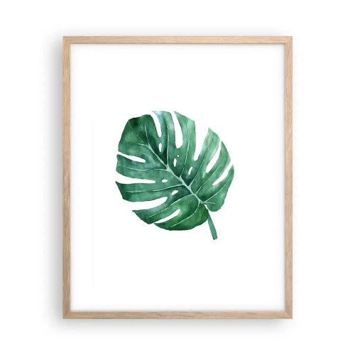 Poster în ramă de stejar deschis - Conceptul verde - 40x50 cm