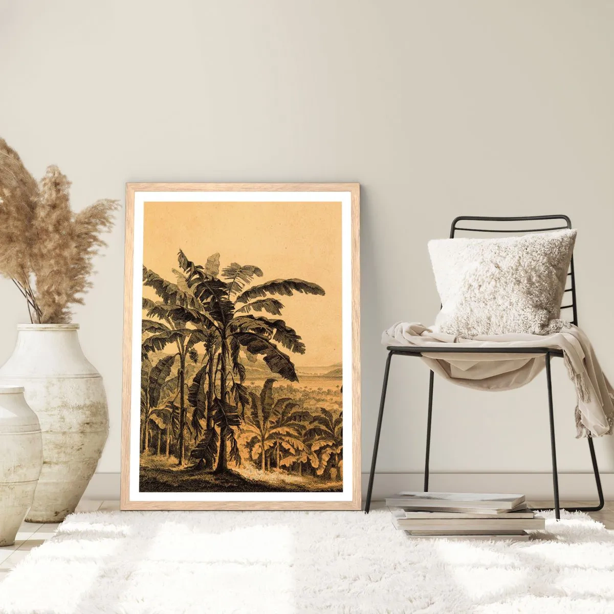 Poster în ramă de stejar deschis - În stil colonial - 50x70 cm