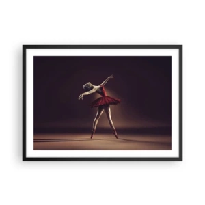 Poster în ramă neagră - Prima balerină - 70x50 cm