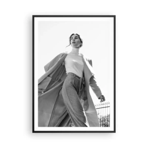 Poster în ramă neagră - Vii cu mine? - 70x100 cm