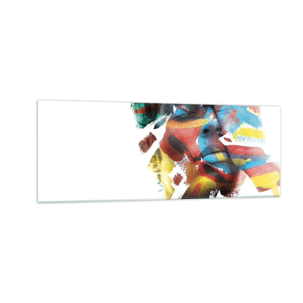 Tablou pe sticlă - Personalitate colorată - 140x50 cm