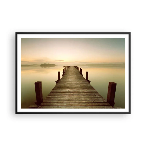 Poster în ramă neagră - Înainte de răsărit, zori, lumină - 100x70 cm