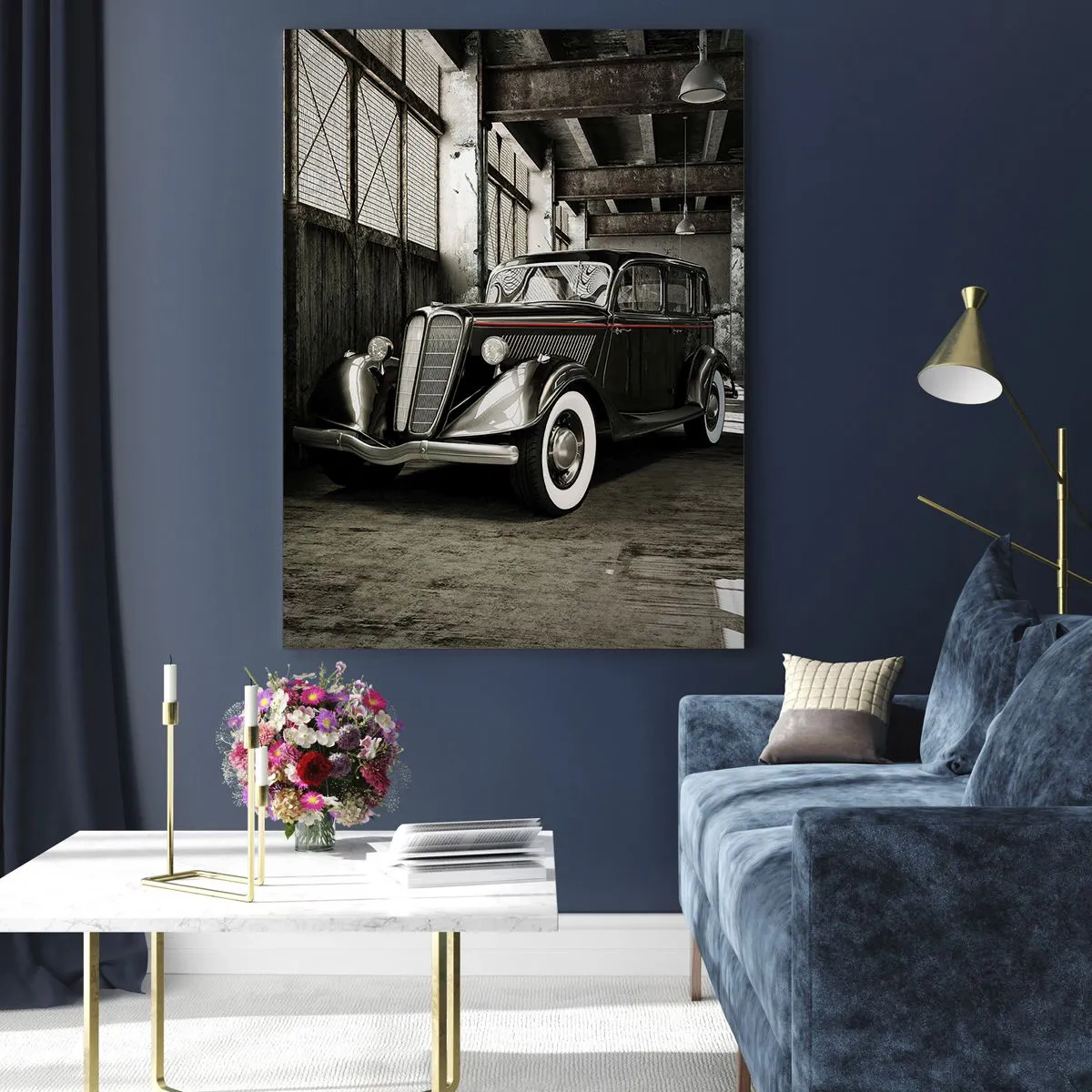 Tablou pe sticlă - Eleganța eternă a anilor `30 - 50x70 cm