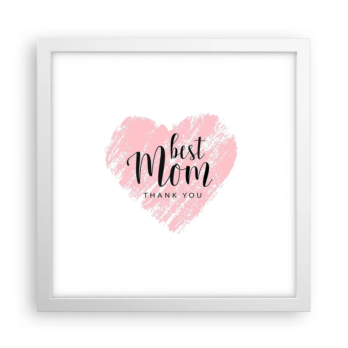 Poster în ramă albă - Întotdeauna la momentul potrivit - 30x30 cm