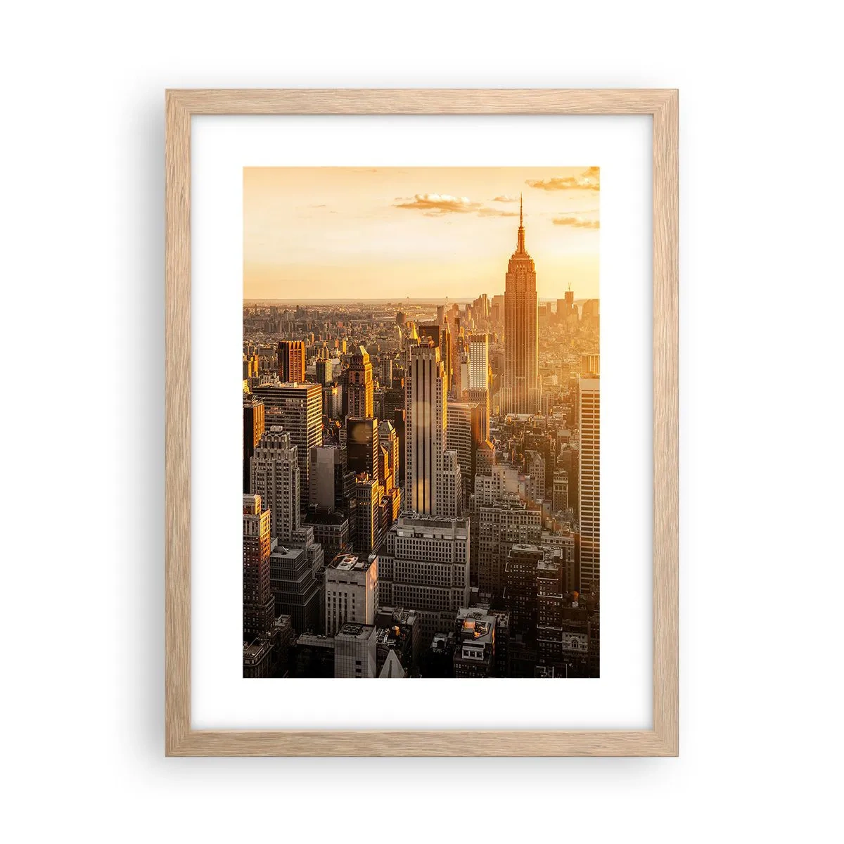 Poster în ramă de stejar deschis - Crescând la soare - 30x40 cm
