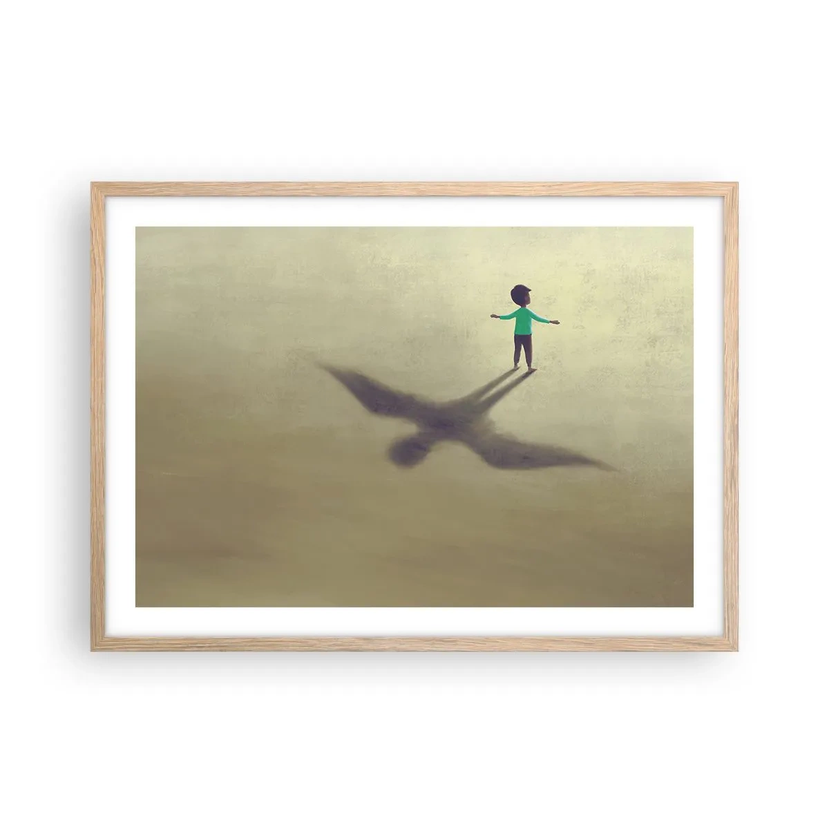 Poster în ramă de stejar deschis - Eroul viitorului - 70x50 cm