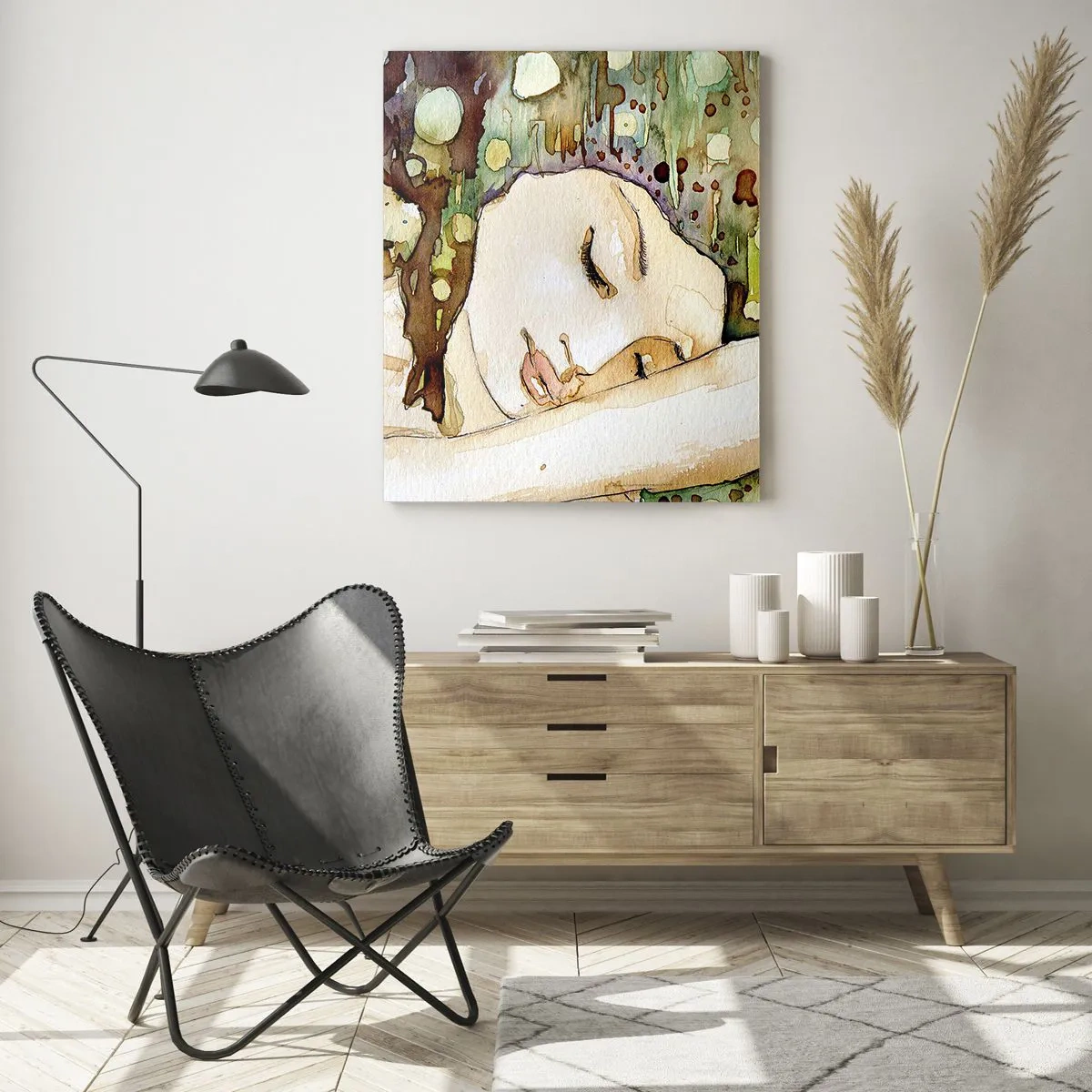 Tablou pe sticlă - Visul violet smarald - 80x120 cm