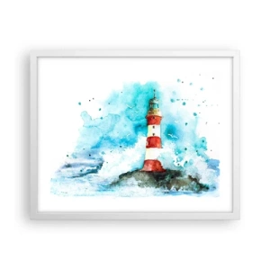 Poster în ramă albă - Unitatea forțelor naturii - 50x40 cm