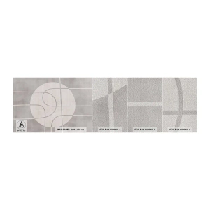 Mostră tapet Premium Canvas - Circular și drept înainte - Luminos, Minimalist, roată - 100x30 cm